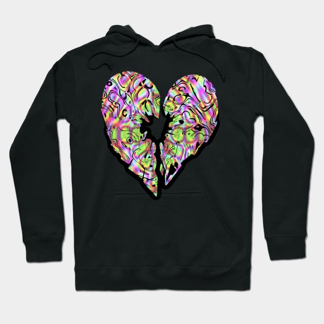 Broken Heart Water Ripple Hoodie by psanchez